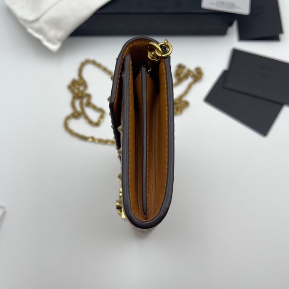 MCM Full set wallet on chain crossbody bag Millie leather Camel in leather logo - Picture 8 of 15